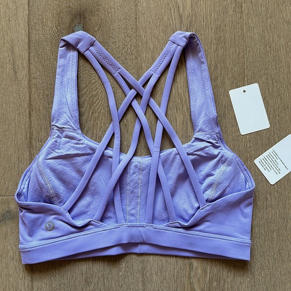 EUC free to be serene bra lilac smoke size 4 lululemon - Picture 5 of 14